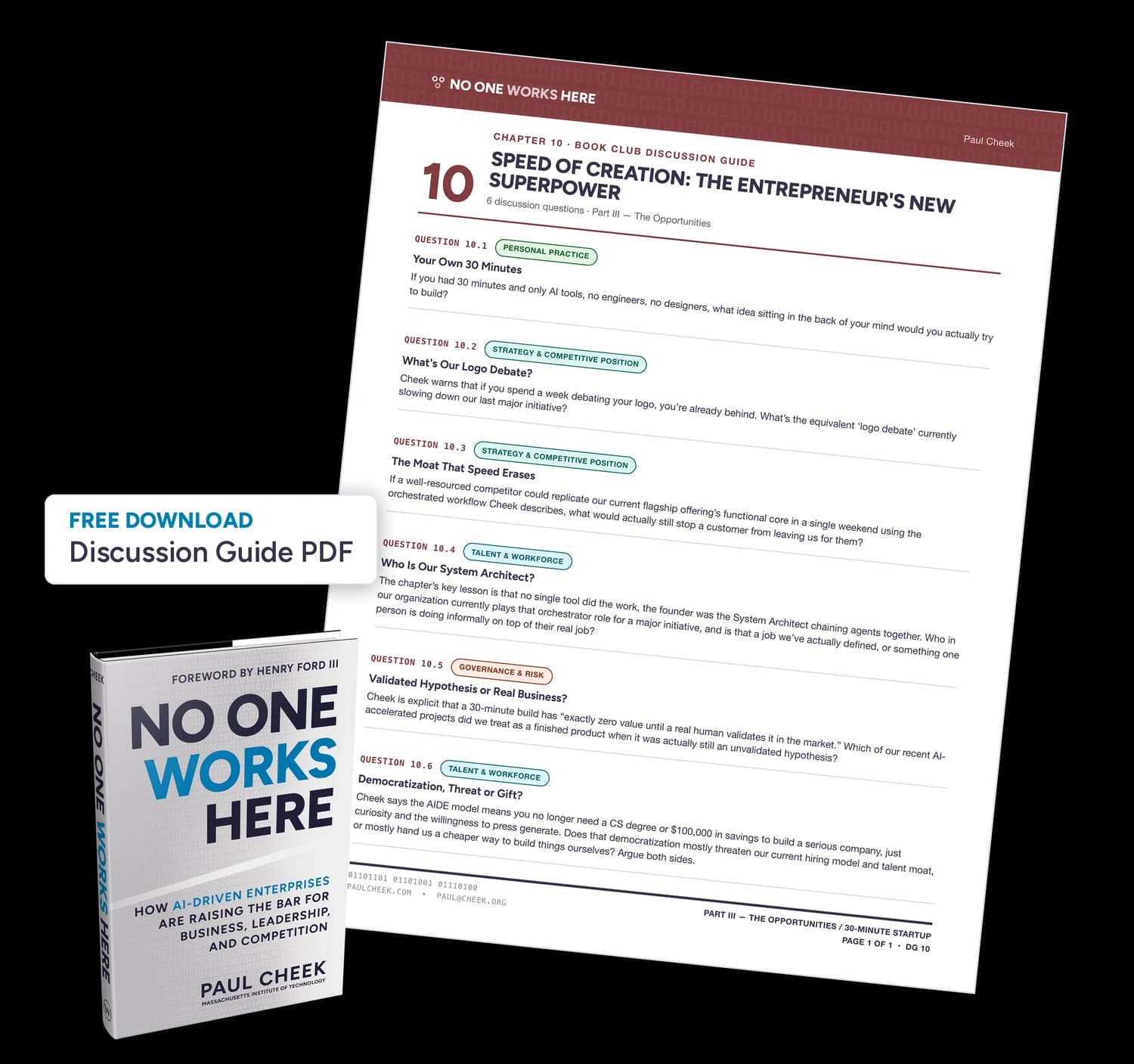 Speed of Creation: The Entrepreneur's New Superpower discussion guide — free PDF download