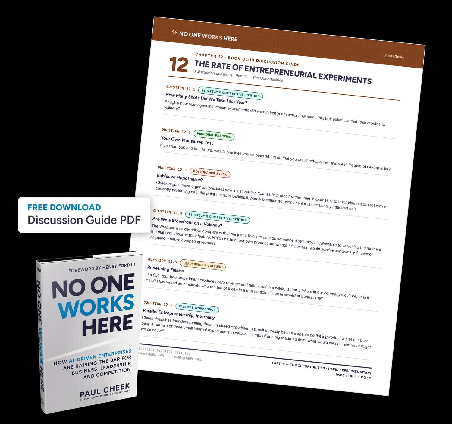 The Rate of Entrepreneurial Experiments discussion guide — free PDF download