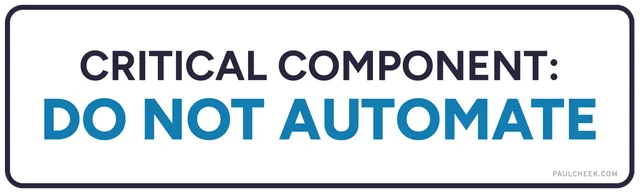 Critical Component Do Not Automate — free download